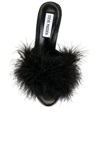 Steve Madden - Women's Spin Leather Hi Feather Heels