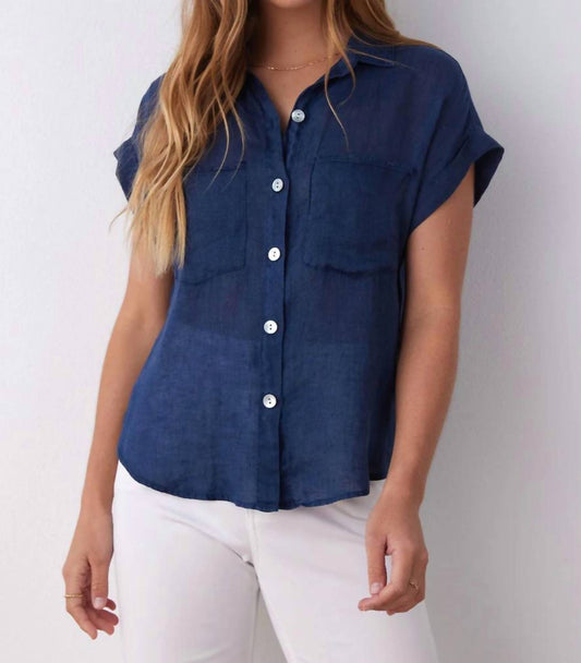 Bella Dahl - Linen Two Pocket Short Sleeve Shirt