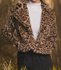 Love Tree - Faux Fur Cropped Jacket