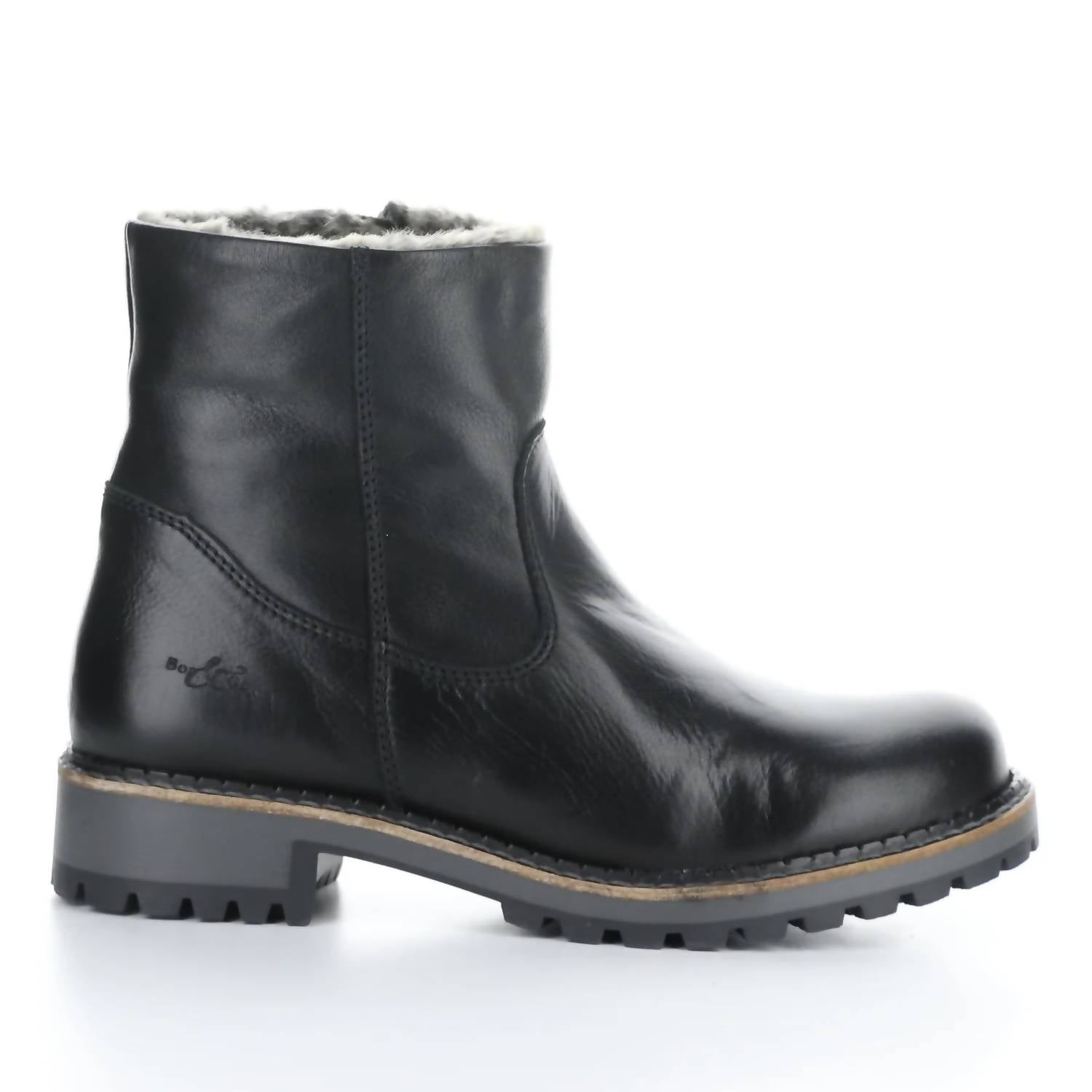 Bos. & Co. Women's Calib Faux Fur Boot in black leather - women's shoe - view 4