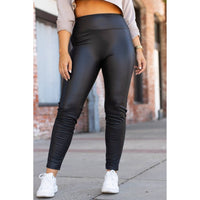 Julia Rose - Farrah High-waisted Faux Leather Leggings
