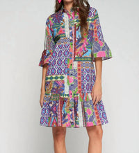 Vilagallo - Patchwork Mini Dress