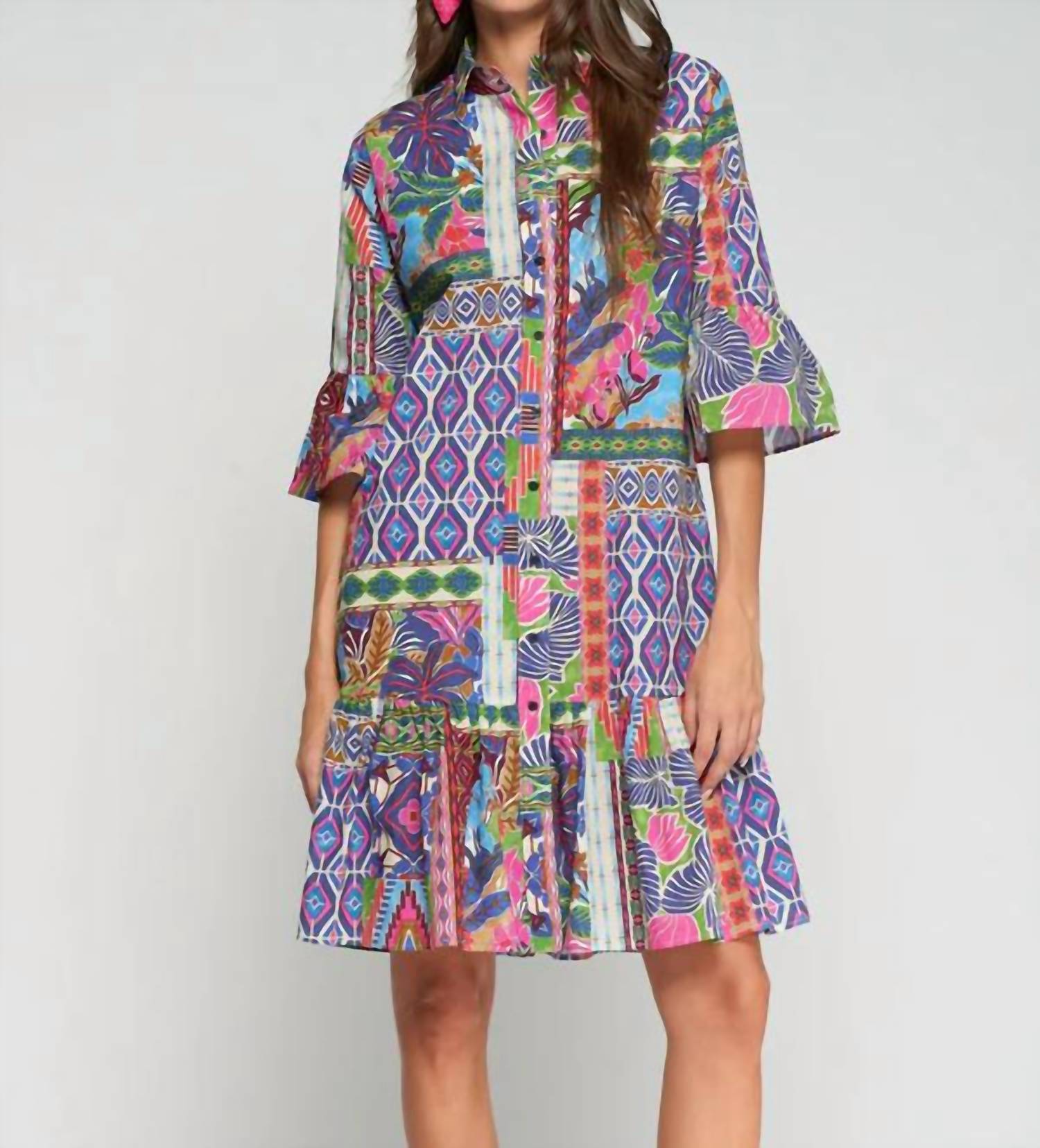 Vilagallo - Patchwork Mini Dress