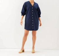 Karen Kane - Lantern Sleeve Button-Front Dress