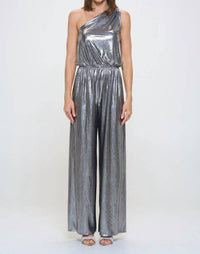Reneec. - One Shoulder Wide Leg Jumpsuit
