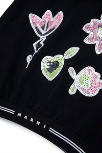 Marni - Girls Sequined Flowers Sweatshirt