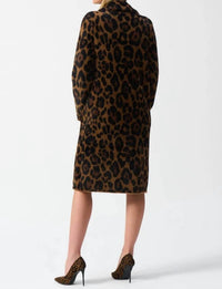 Joseph Ribkoff - Leopard Print Faux Fur Coat