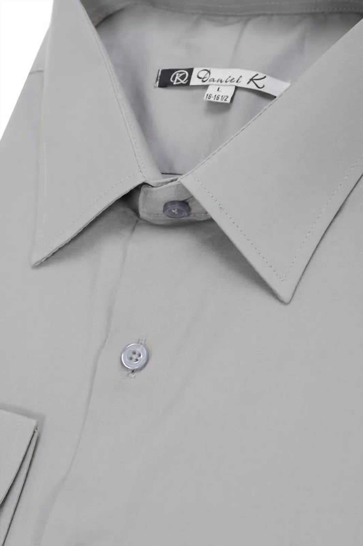 Daniel K - Men's Long Sleeve Solid Button Up Shirt