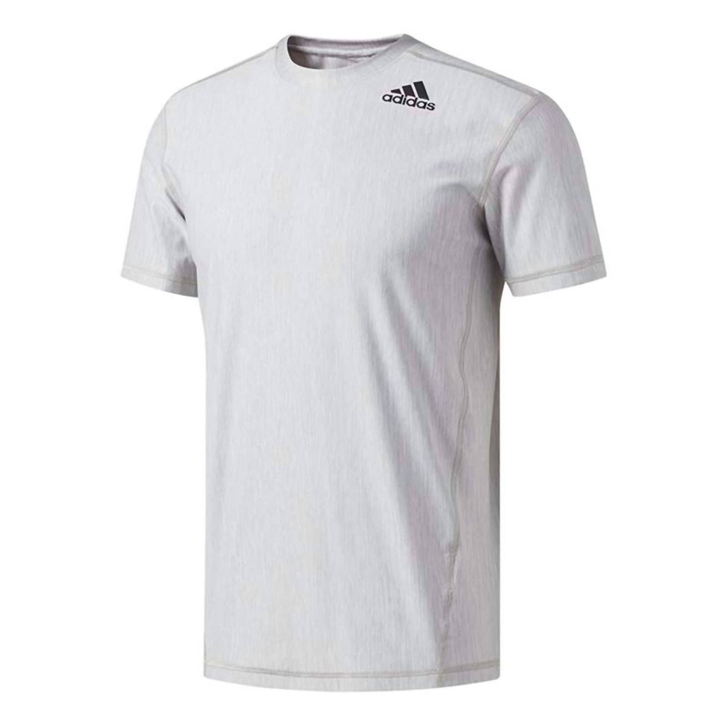 adidas Men's Vertical Heather Short Sleeve Tee in gray - men's t-shirt - alternate view