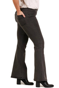 Umgee - High Waisted Bell Bottom Leggings - Plus