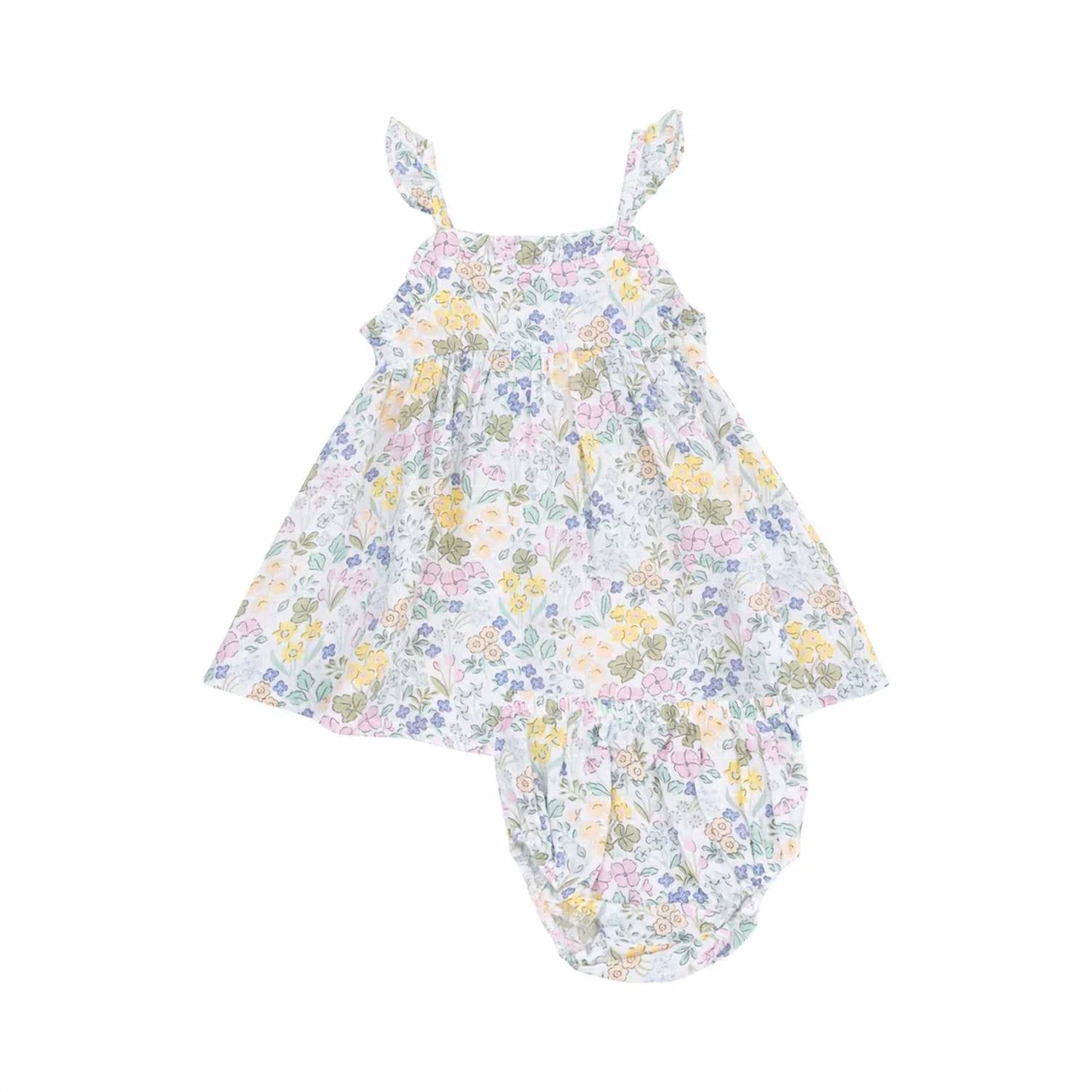 Angel Dear - Kid's Paperbag Ruffle Sundress With Diaper Cover