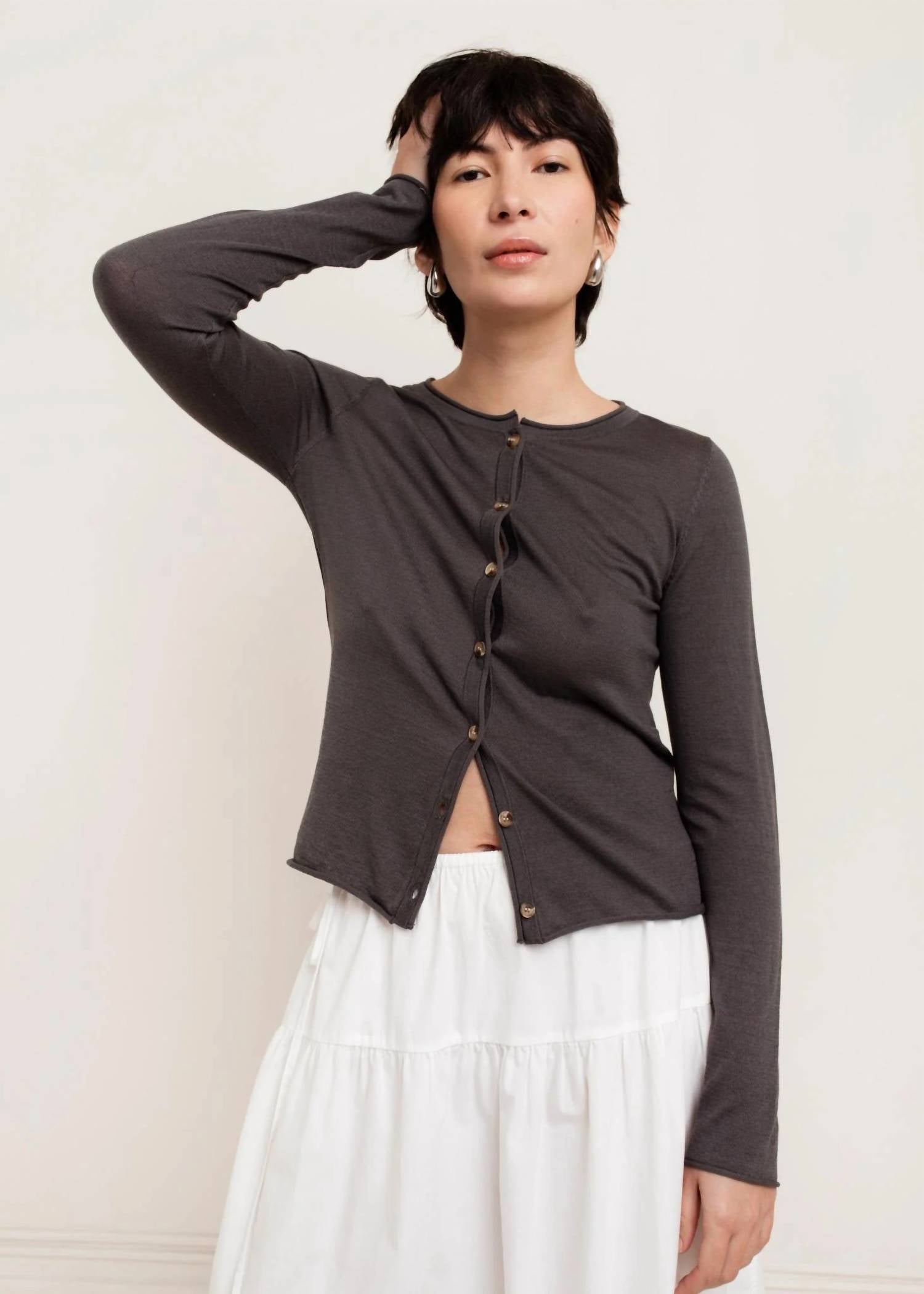 Paper Label - Corinne Crewneck Cardigan
