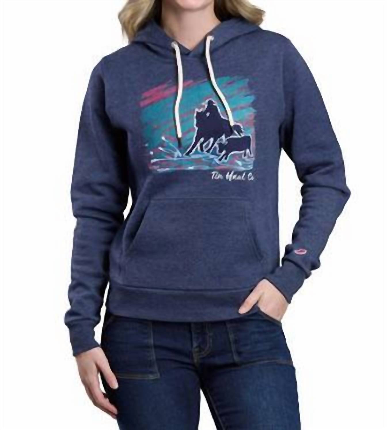 Tin Haul - Long Sleeve Roping Screen Cowgirl Sweatshirt Hoodie