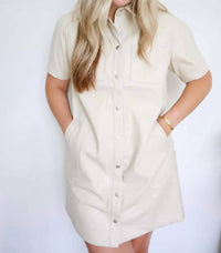 Fate - Amanda Faux Leather Dress