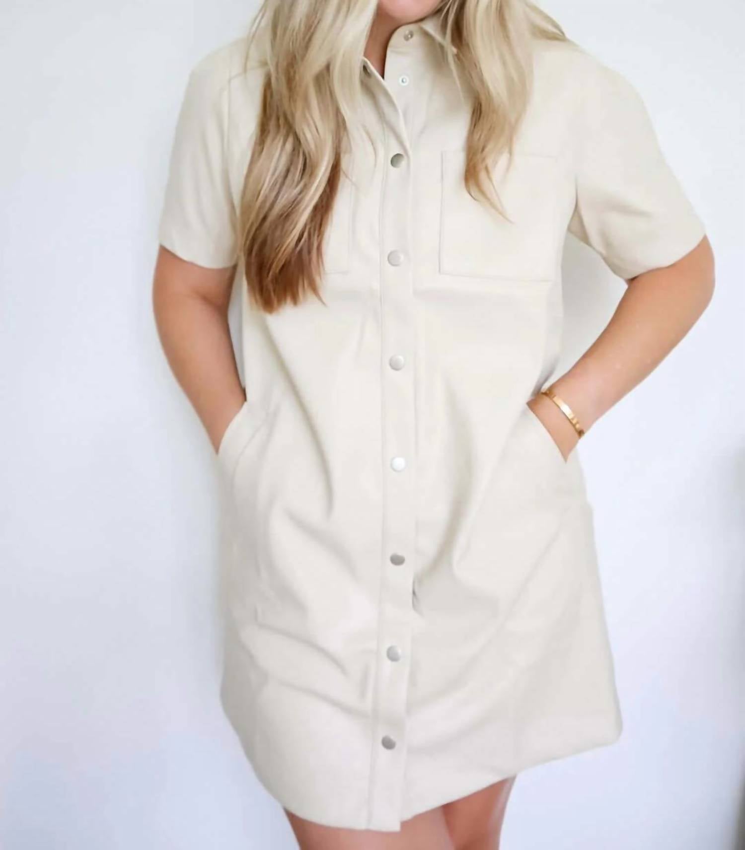 Fate - Amanda Faux Leather Dress