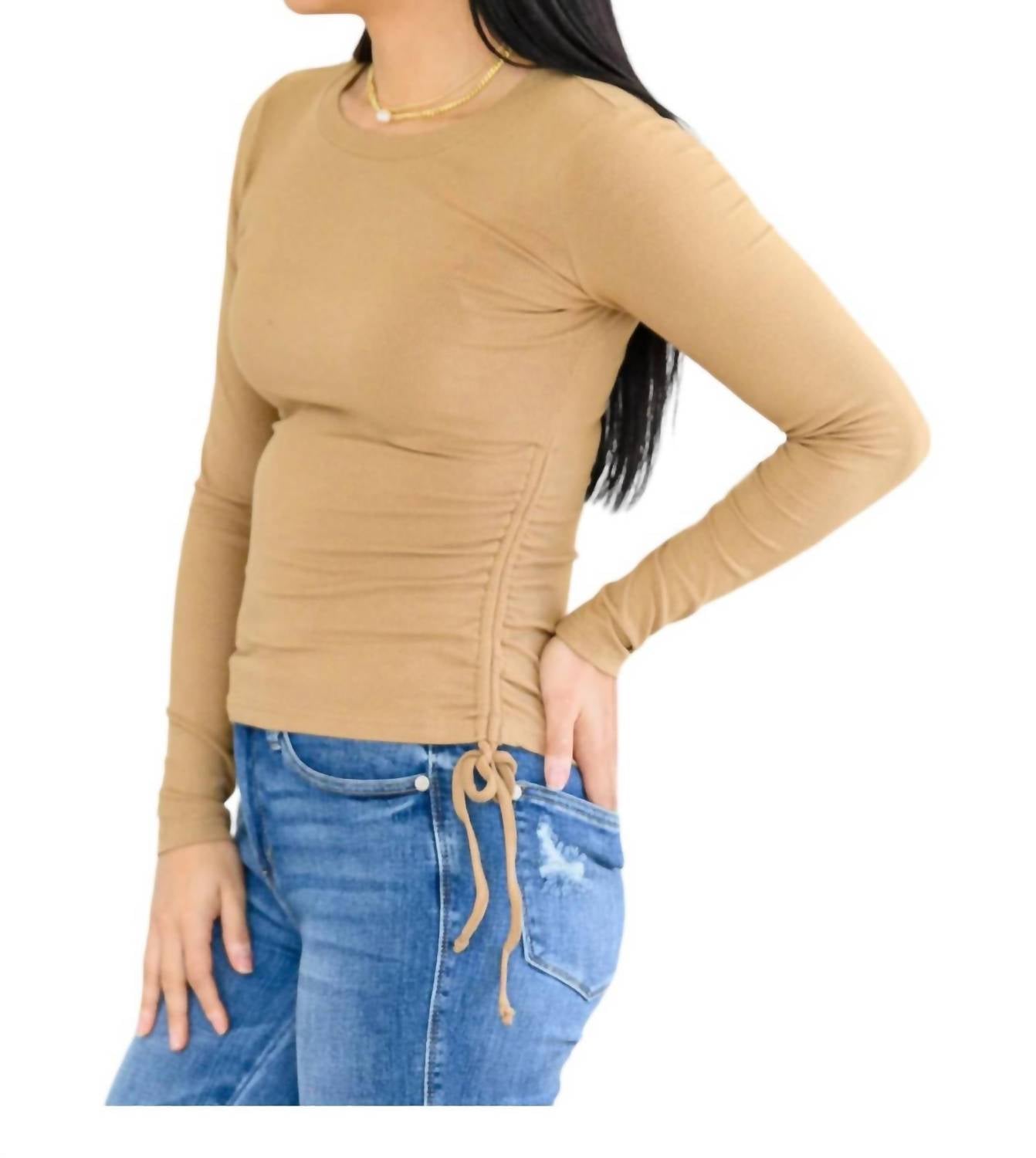 Mittoshop - Ribbed Round Long Sleeve Top