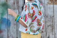 Caite - Ferris Embroidery Top