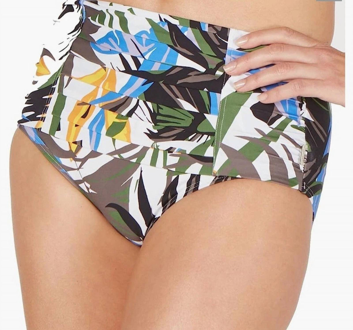 Calvin Klein - Standard Pleated High Waist Bikini Bottom