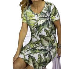 Calypso - Jenneke Palm Leaf Midi Dress