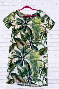 Calypso - Jenneke Palm Leaf Midi Dress