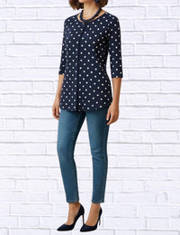 Calypso - Polka Dot Blouse Top