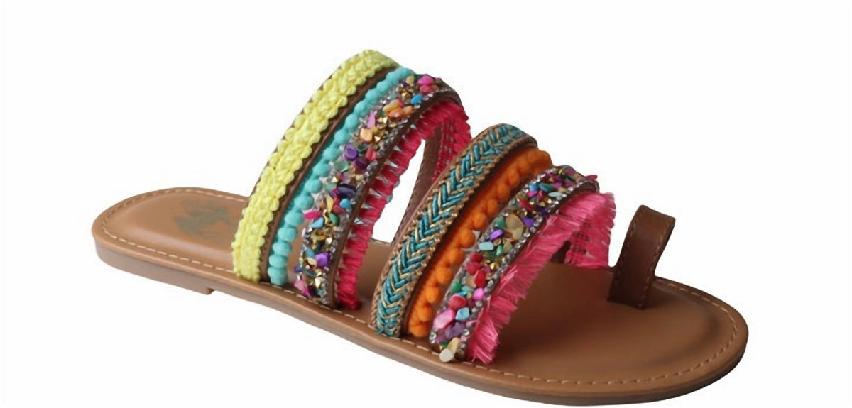 Camel Threads - Women's Boho Flat Sandals