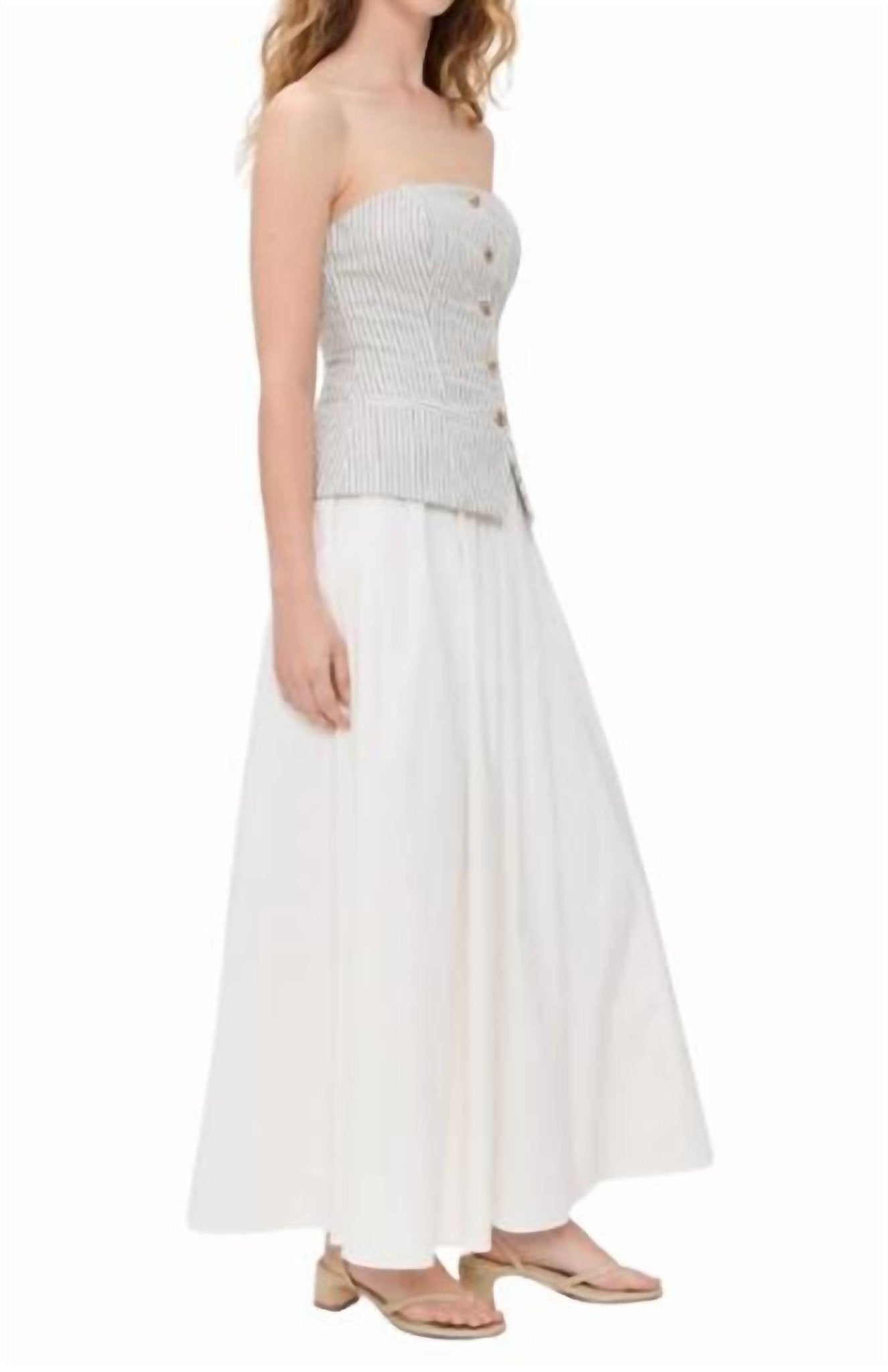Cami Nyc - Strapless Vest Style Dress - clothing - cotton - dresses