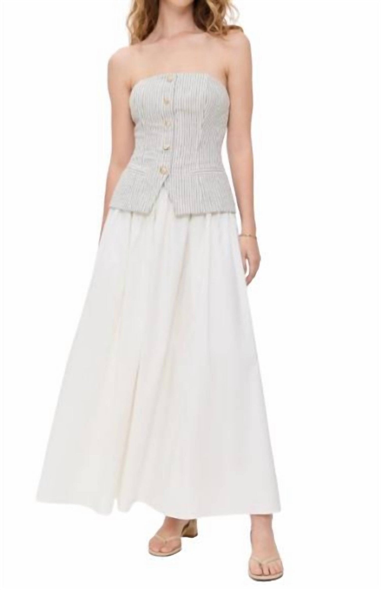 Cami Nyc - Strapless Vest Style Dress - clothing - cotton - dresses