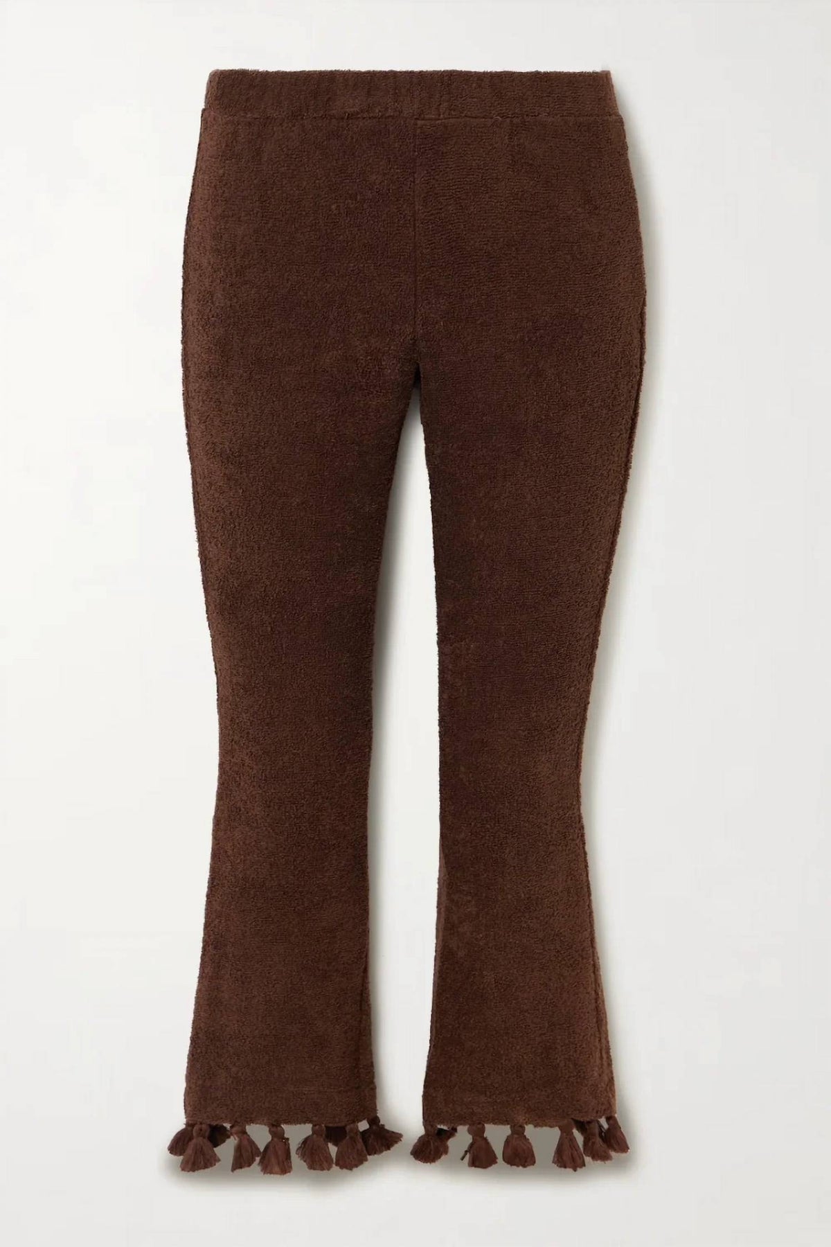 Cap D'Antibes - Morgane Cropped Flared Tasseled Terry Pants
