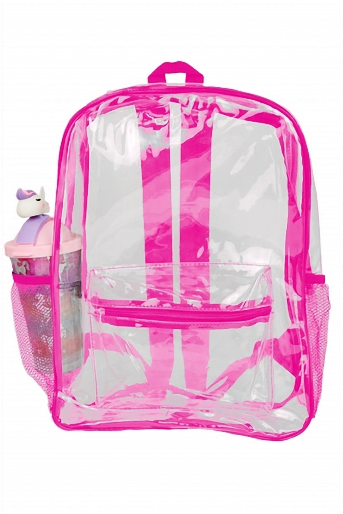 Cap Zone - Women's Extra Large Outlined Clear PVC Backpack