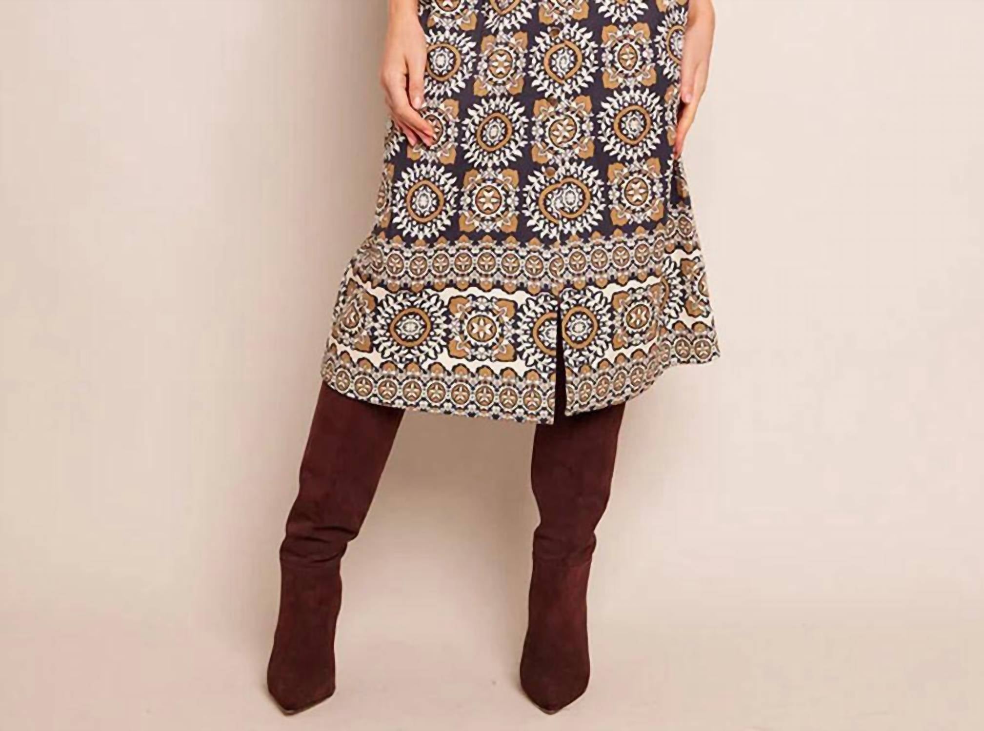 Cara Cara - Oslo Line Midi Skirt - blue - clothing - knee - length - skirts