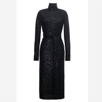 Cara Cara - Piper Turtle Neck Sequin Dress - black - clothing - dresses