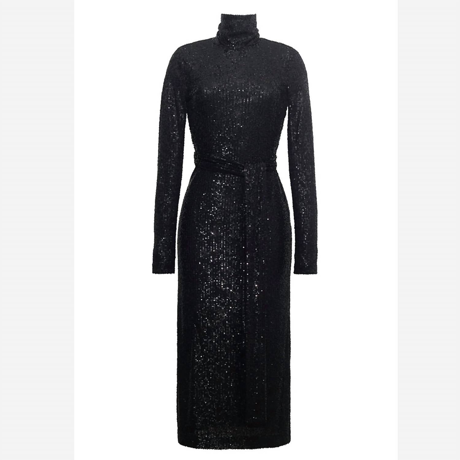 Cara Cara - Piper Turtle Neck Sequin Dress - black - clothing - dresses