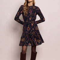 Cara Cara - Viola Floral Smocked Minidress - blue - clothing - collection:vacationdresses(Auto)