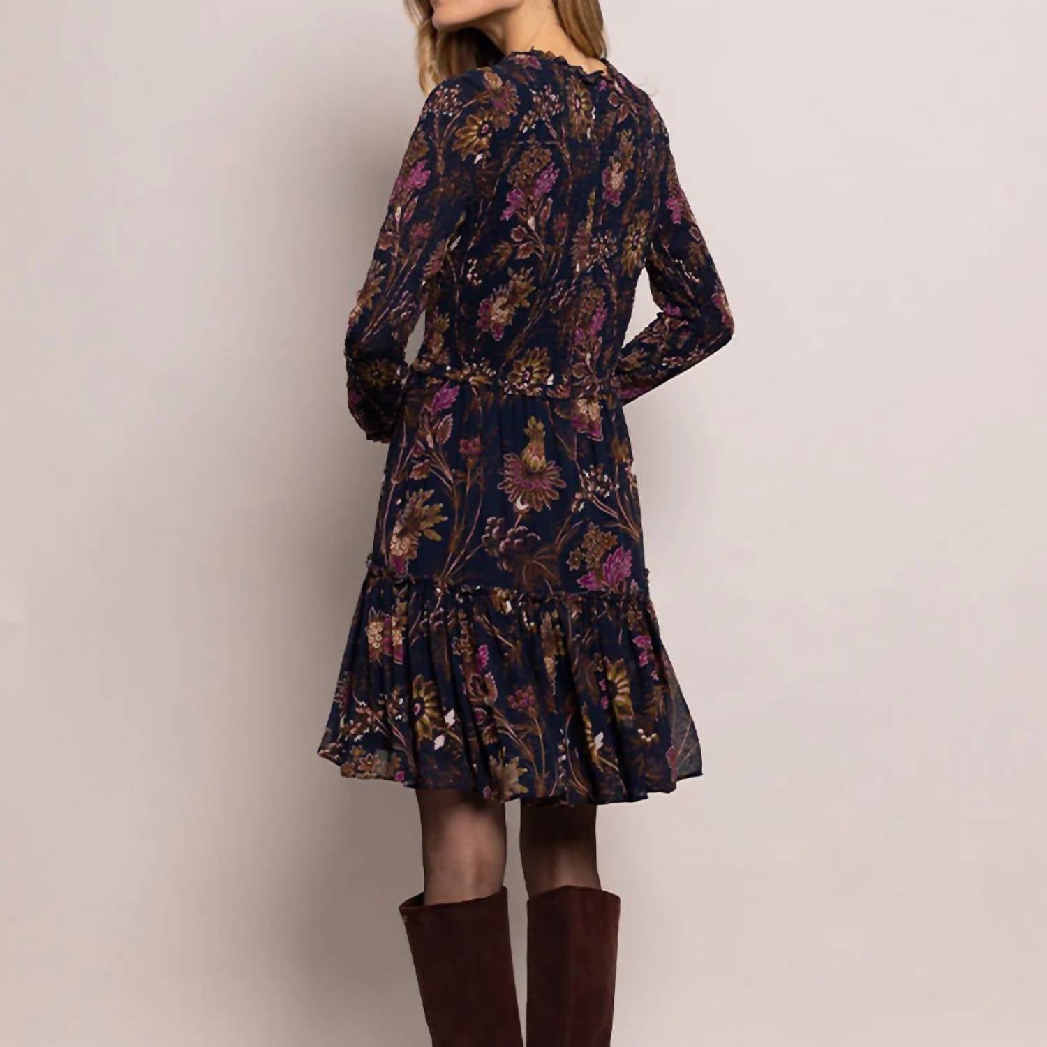 Cara Cara - Viola Floral Smocked Minidress - blue - clothing - collection:vacationdresses(Auto)
