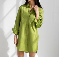 Care Tucker - Basic Preslie Poplin Shirt Mini Dress