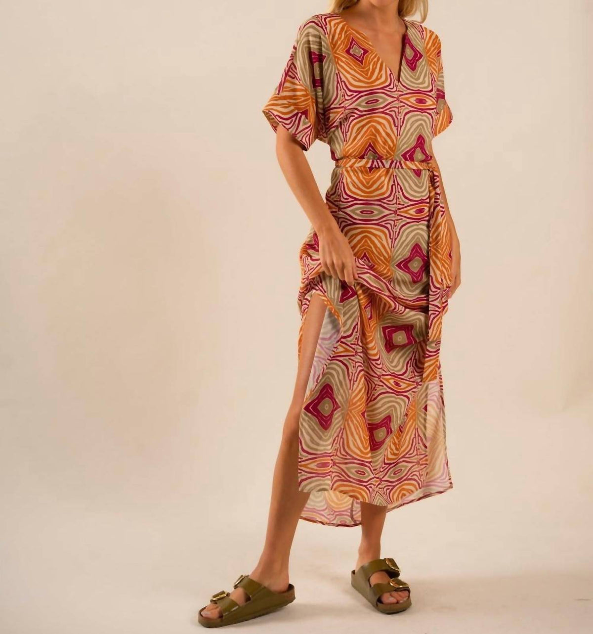 Care Tucker - Beatrice Mesmerized Pattern Kaftan Dress