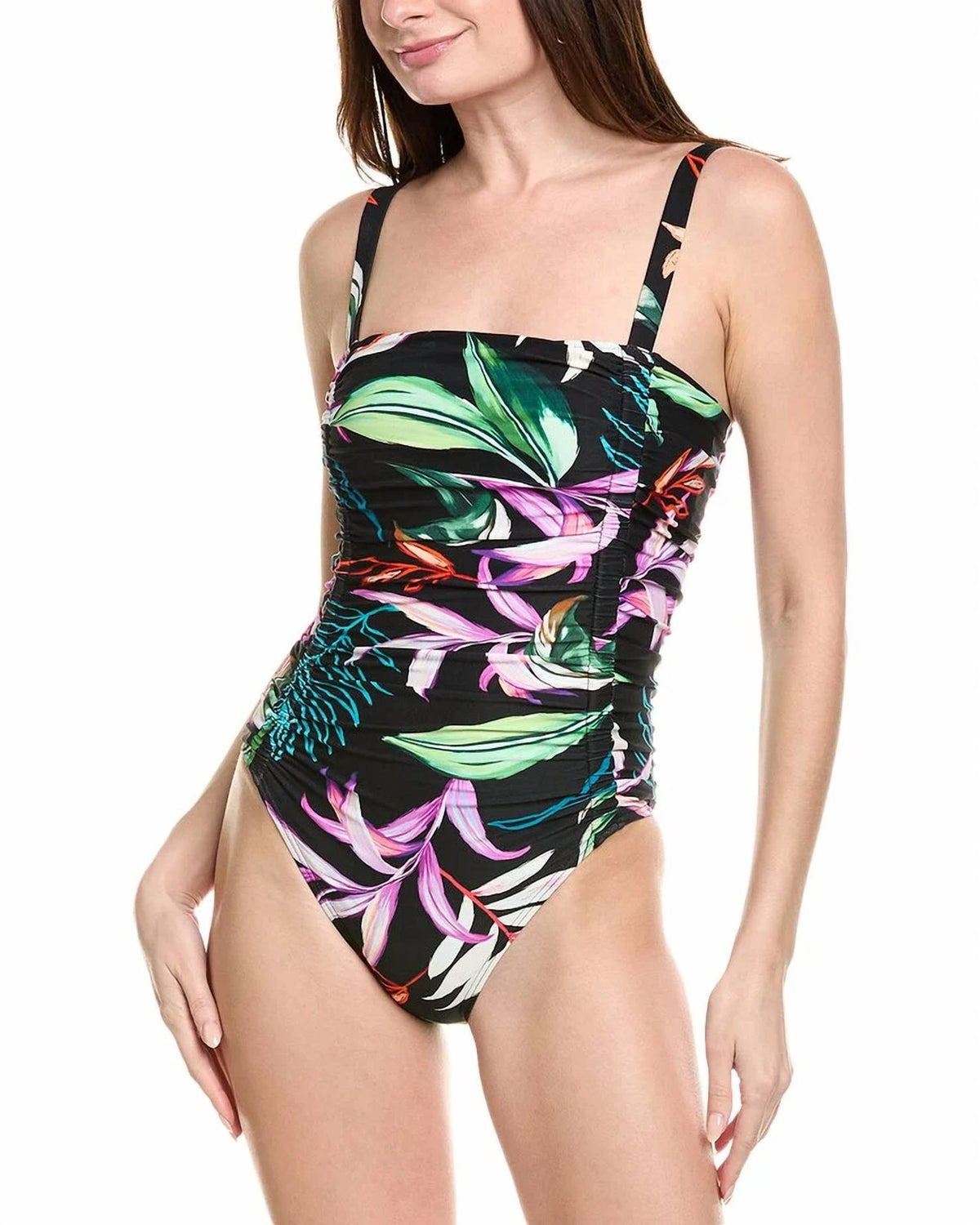 Carmen Marc Valvo - Ruched One Piece Swimsuit