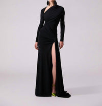 Carolina Herrera - Long-sleeved Draped Gown