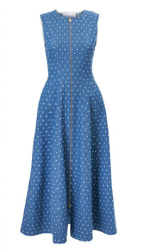 Carolina Herrera - Polka Dot Denim Dress