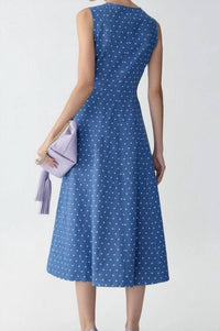 Carolina Herrera - Polka Dot Denim Dress