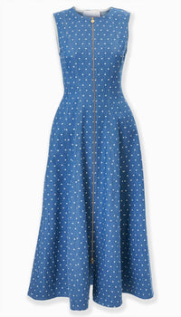 Carolina Herrera - Polka Dot Denim Dress