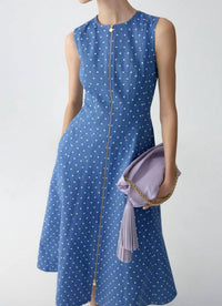 Carolina Herrera - Polka Dot Denim Dress