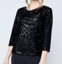 Carre Noir - Sequin Shimmer Top