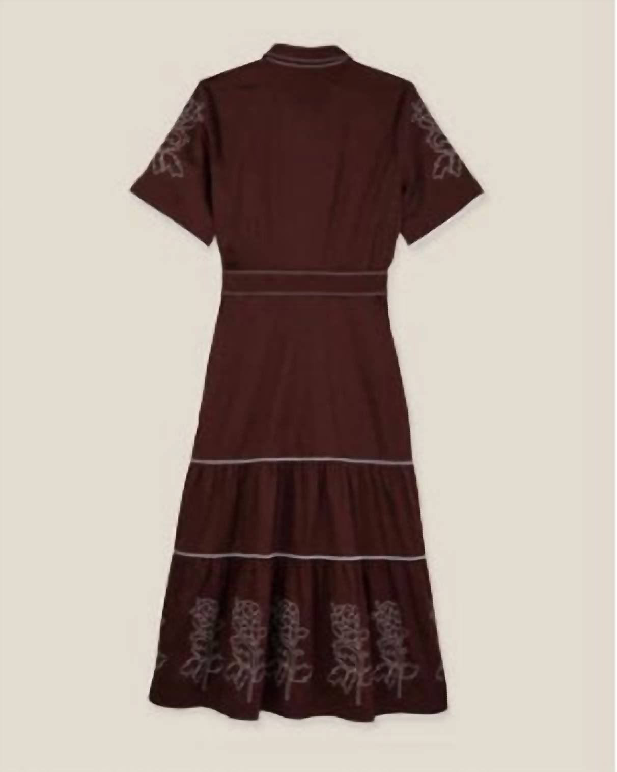 Cartolina Nantucket - Cara Dress - brown - clothing - cotton - blend