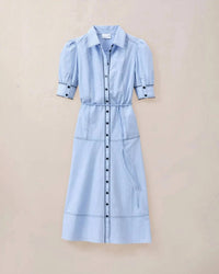 Cartolina Nantucket - Francesca Maxi Dress - blue - clothing - cotton
