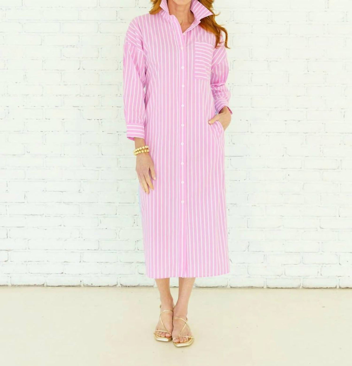 Caryn Lawn - Libby Stripe Midi Dress