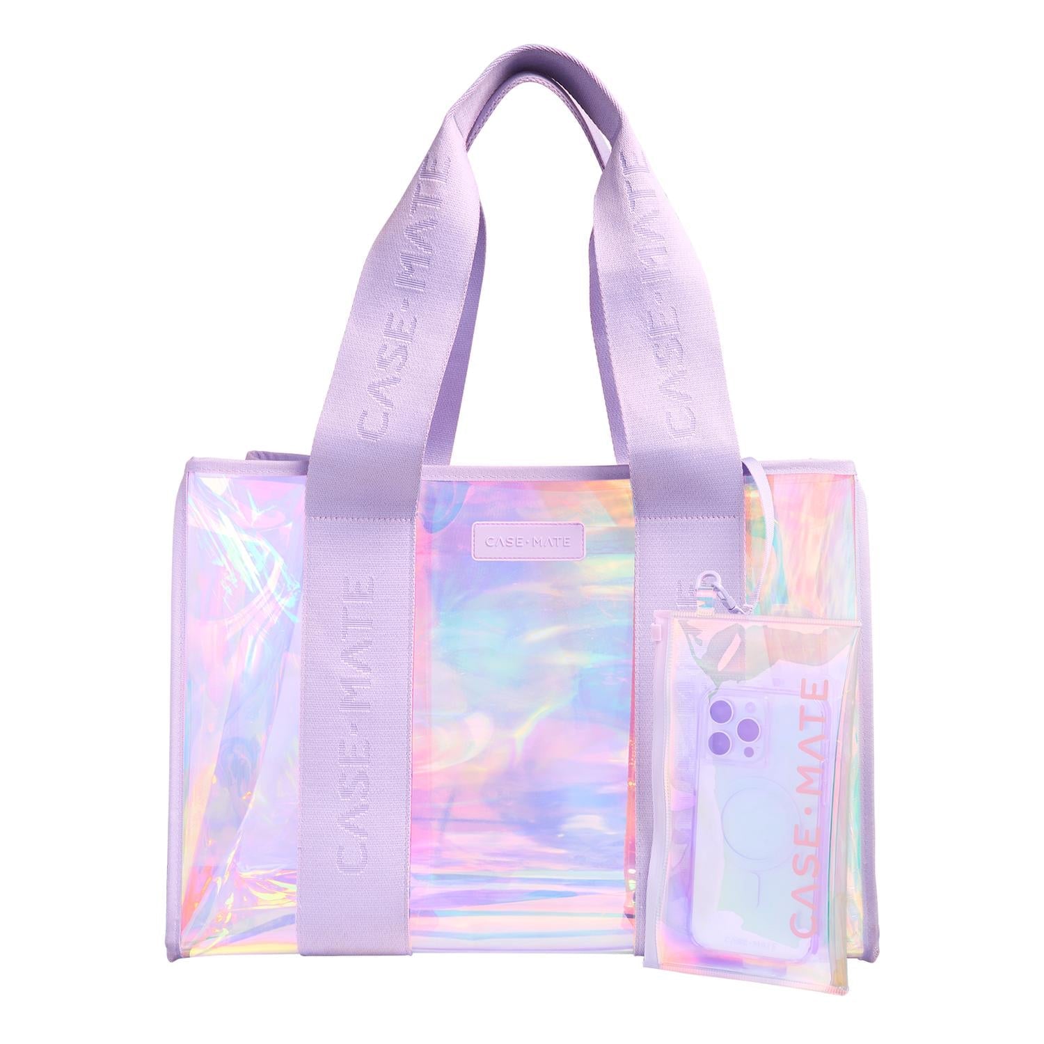 Case - Mate - Women's Beach Tote Bag With Phone Pouch - bags - handbags - purple
