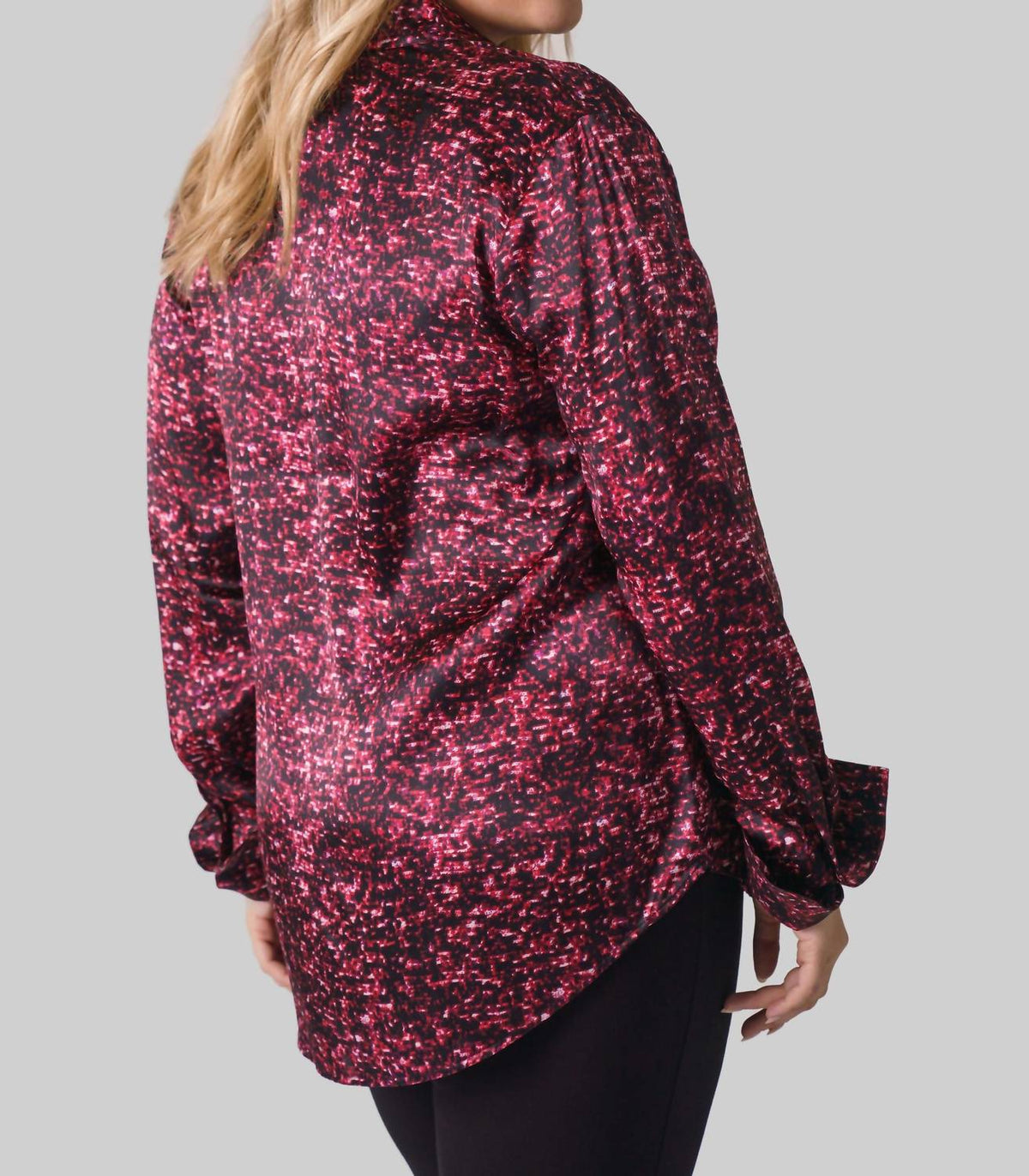 Catherine Gee - Daria French Cuff Silk Blouse - Plus Size