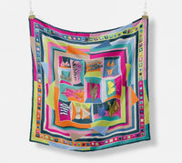 Cb Grey - Silk Scarf - accessories - pink - scarves